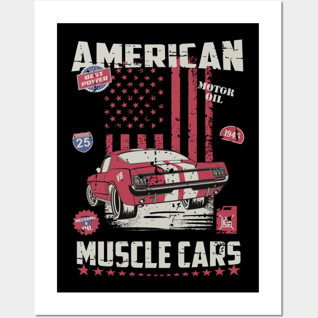 American Muscle Car Wall Art by BC- One- Shop